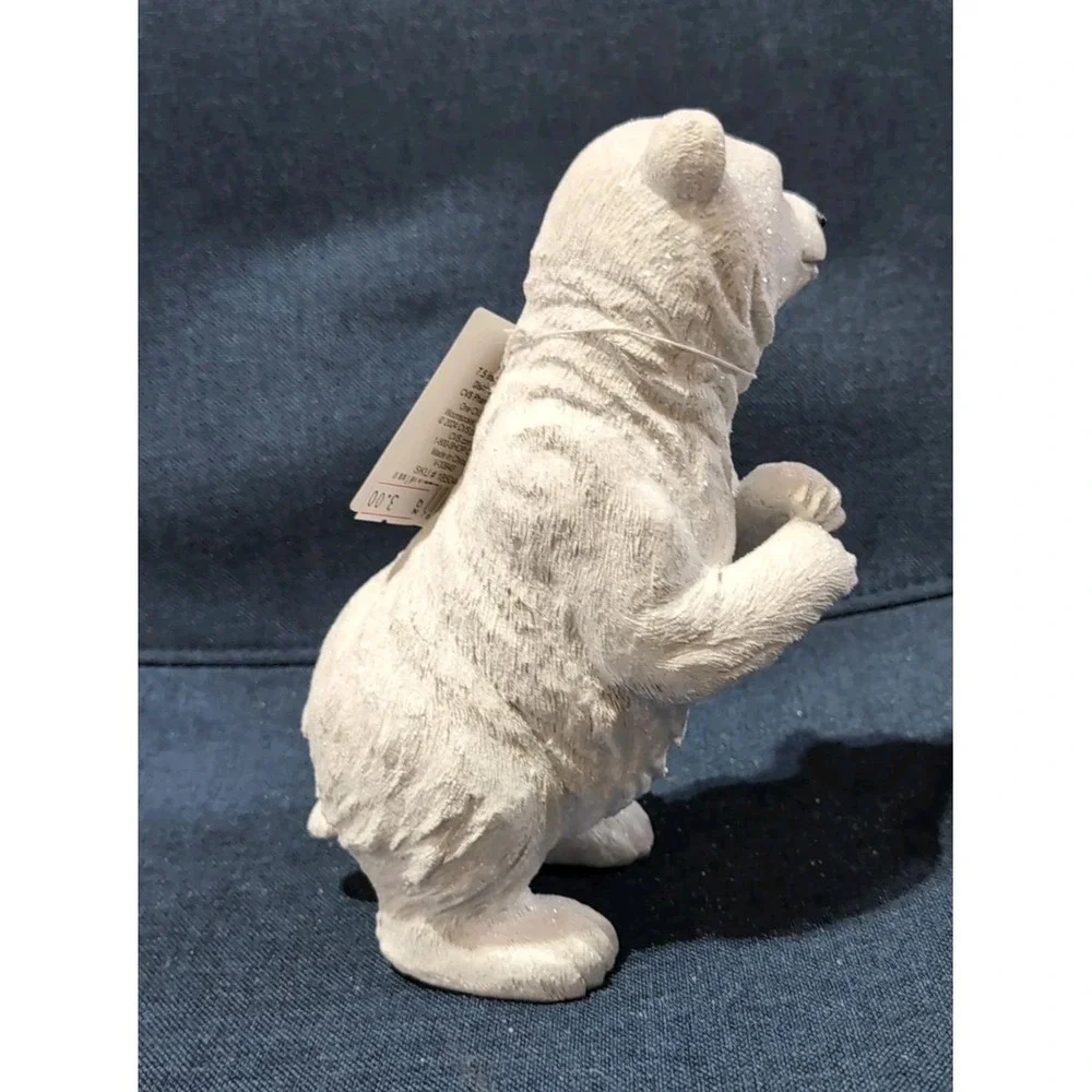 CVS White Polar Bear Glitter Christmas figurine NEW
